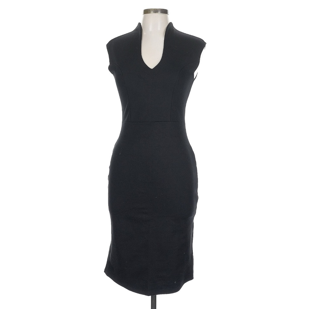 NWT Rolla Coster Black Sheath Fitted Dress V-Neck